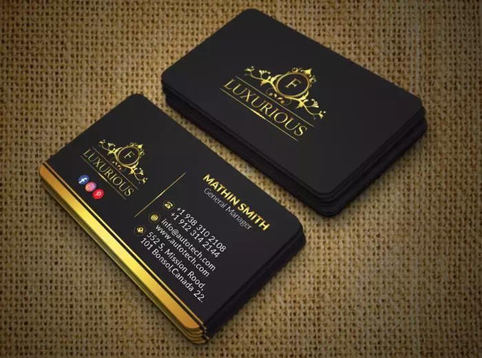 Dark Business Card Design Sample